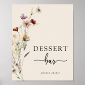 Boho Floral Dessert Poster (Voorkant)