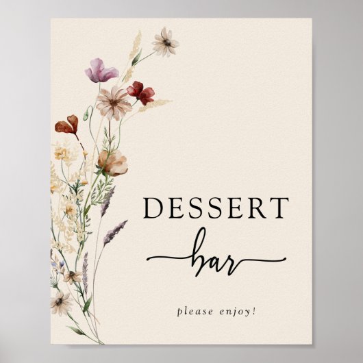 Boho Floral Dessert Poster (Voorkant)