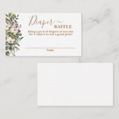 Boho floral Diaper Raffle Card Informatiekaartje (Voorkant / Achterkant)
