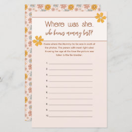 Boho Floral die mama kent beste Afbeelding spel