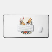 Boho Floral Dragonfly Bureaumat (Keyboard & Muis)