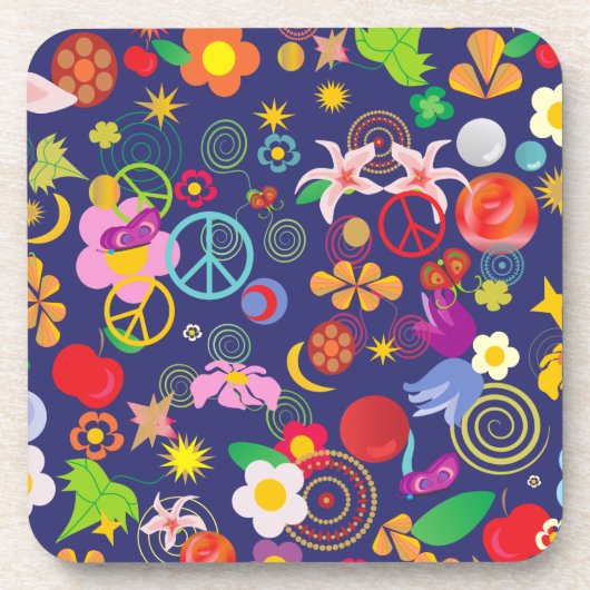 Boho floral drankjes onderzetter (Voorkant)
