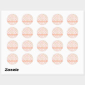 Boho Floral Drawing Blush en Taupe Personalized Ronde Sticker (Vel)