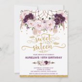 Boho Floral Dream Catcher Sweet 16th Birthday Kaart (Voorkant)