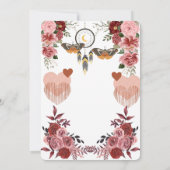 Boho Floral Dreamcatcher Wedding RSVP Kaart (Achterkant)