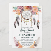 Boho Floral Dreamweaver Baby shower Ideeën Kaart (Voorkant / Achterkant)