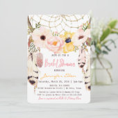 Boho Floral Dreamweaver Bridal Shower Kaart (Staand voorkant)