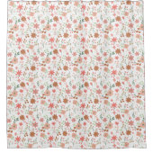 Boho Floral Earth Tonen Moderne bloemen Douchegordijn (Voorkant)