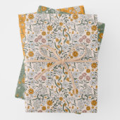 Boho Floral Earth Tones Botanisch Vrijgezellenfees Inpakpapier Vel (In situ)