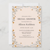 Boho Floral Earth Tones Botanisch Vrijgezellenfees Kaart (Voorkant)