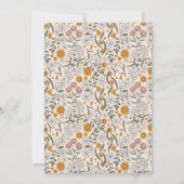 Boho Floral Earth Tones Botanisch Vrijgezellenfees Kaart (Achterkant)