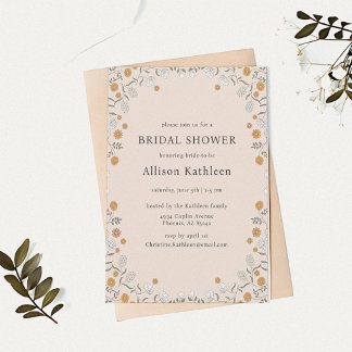 Boho Floral Earth Tones Botanisch Vrijgezellenfees Kaart