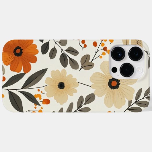 Boho Floral Earth Tones Case-Mate iPhone Case (Achterkant (horizontaal))