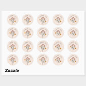 Boho Floral Earth Tones Vrijgezellenfeest Bedankt Ronde Sticker (Vel)