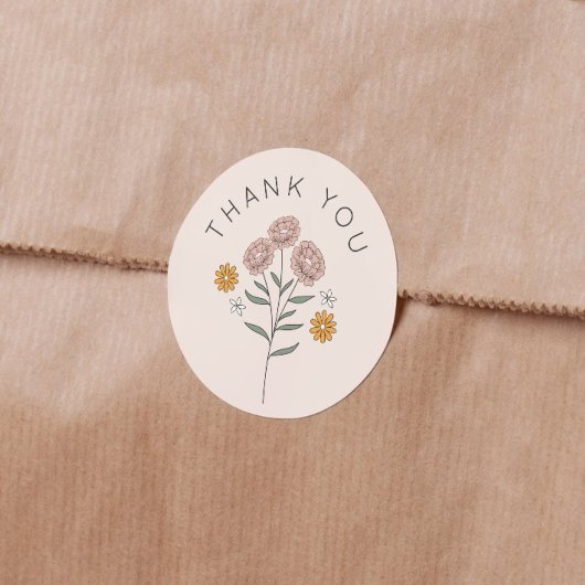 Boho Floral Earth Tones Vrijgezellenfeest Bedankt Ronde Sticker