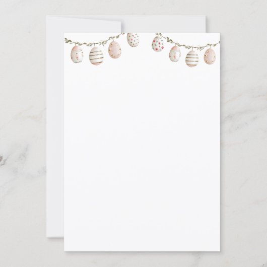 Boho Floral Easter Brunch Invitation Kaart (Achterkant)