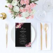Boho Floral Elegant Wedding Menu