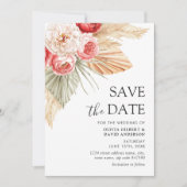 Boho Floral Elegante Herfst Zomer Bruiloft Kaart (Voorkant)