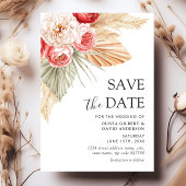 Boho Floral Elegante Herfst Zomer Bruiloft Kaart