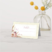 Boho Floral Elegante Trouwstoel Plaats Kaarten Plaatskaartje (Voorkant)