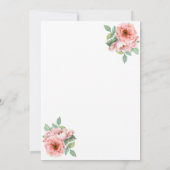 Boho Floral en Antler Baby shower Invitation Kaart (Achterkant)