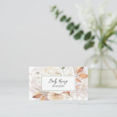 Boho Floral en Gold Tracery Visitekaartje (Staand voorkant)