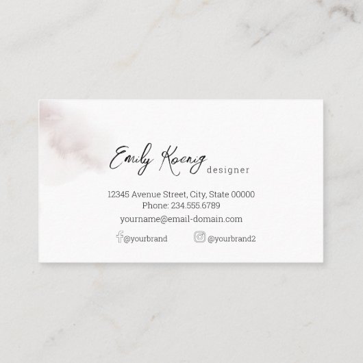 Boho Floral en Gold Tracery Visitekaartje (Achterkant)