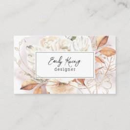 Boho Floral en Gold Tracery Visitekaartje