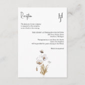 Boho Floral Enclosure Kaart – Trouwdetails (Voorkant)