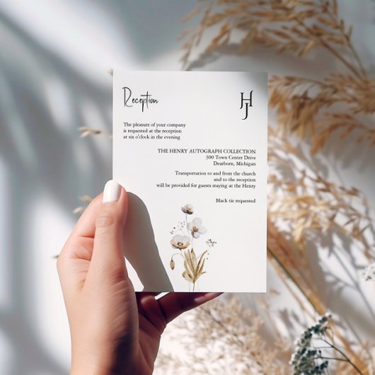 Boho Floral Enclosure Kaart – Trouwdetails