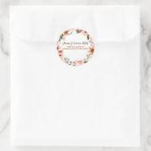 Boho Floral Envelope Address Seal Ronde Sticker (Tas)