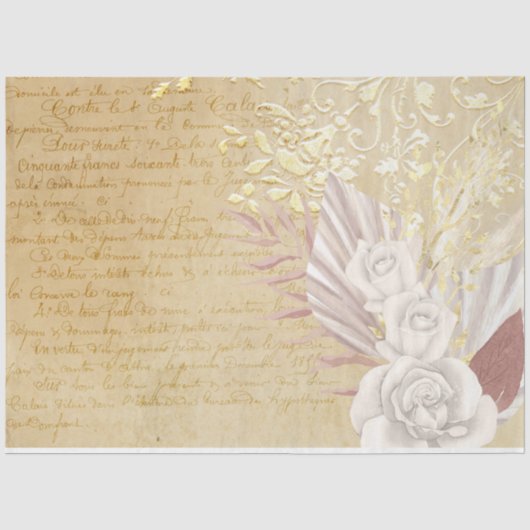 Boho Floral Ephemera Design Series #9 Tissuepapier (Voorkant)