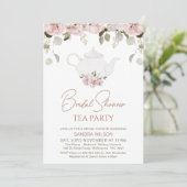 Boho Floral Eucalyptus Tea Party Vrijgezellenfeest Kaart (Staand voorkant)