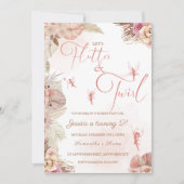 Boho Floral Fairies Birthday Party Kaart (Voorkant)