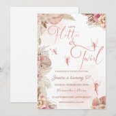 Boho Floral Fairies Birthday Party Kaart (Voorkant / Achterkant)