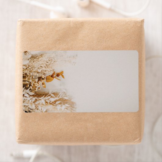 Boho floral fall bruiloft lege zelfklevende naamla etiket (Insitu)