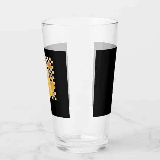 Boho Floral Fall Ghost and Black Cat Halloween Fal Glas (Links)