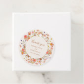 Boho Floral Fall Wedding Dank u Bedankjes Labels (In situ)