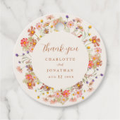 Boho Floral Fall Wedding Dank u Bedankjes Labels (Voorkant)