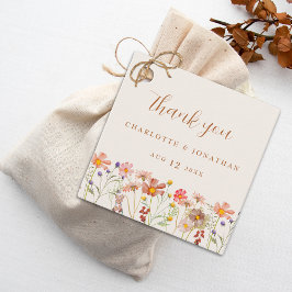 Boho Floral Fall Wedding Dank u Bedankjes Labels