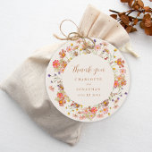 Boho Floral Fall Wedding Dank u Bedankjes Labels