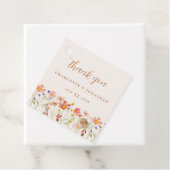Boho Floral Fall Wedding Dank u Bedankjes Labels (In situ)
