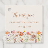Boho Floral Fall Wedding Dank u Bedankjes Labels (Voorkant)