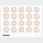Boho Floral Fall Wedding Dank u Ronde Sticker (Vel)