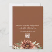 Boho Floral Fall Wedding QR Code RSVP Kaart (Achterkant)
