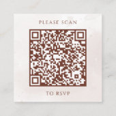 Boho Floral Fall Wedding Website QR Code RSVP Informatiekaartje (Achterkant)