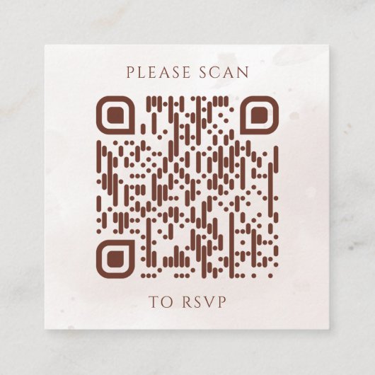 Boho Floral Fall Wedding Website QR Code RSVP Informatiekaartje (Achterkant)