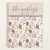 Boho Floral Family Name Planner (Voorkant)