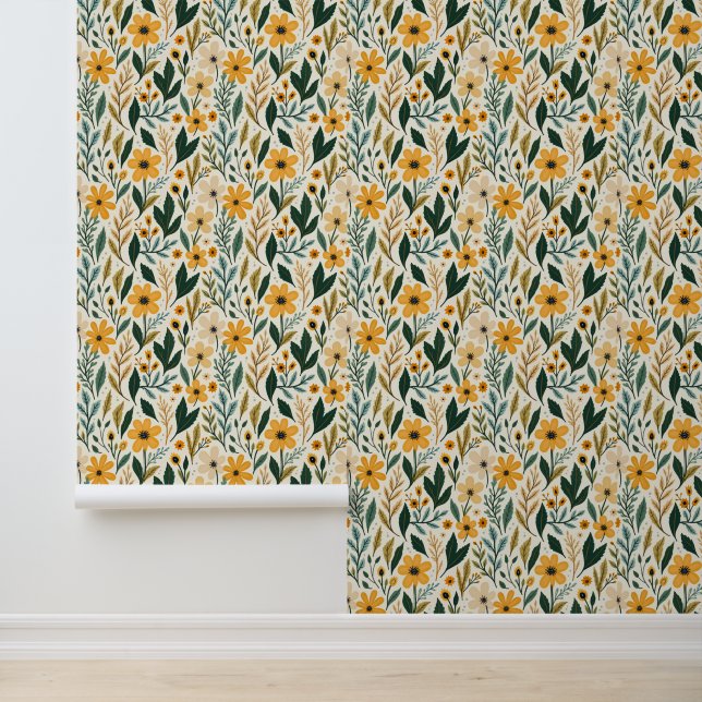 Boho Floral Fantasy Behang (Applicatie)