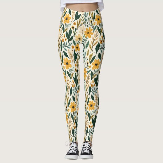 Boho Floral Fantasy Leggings (Voorkant)